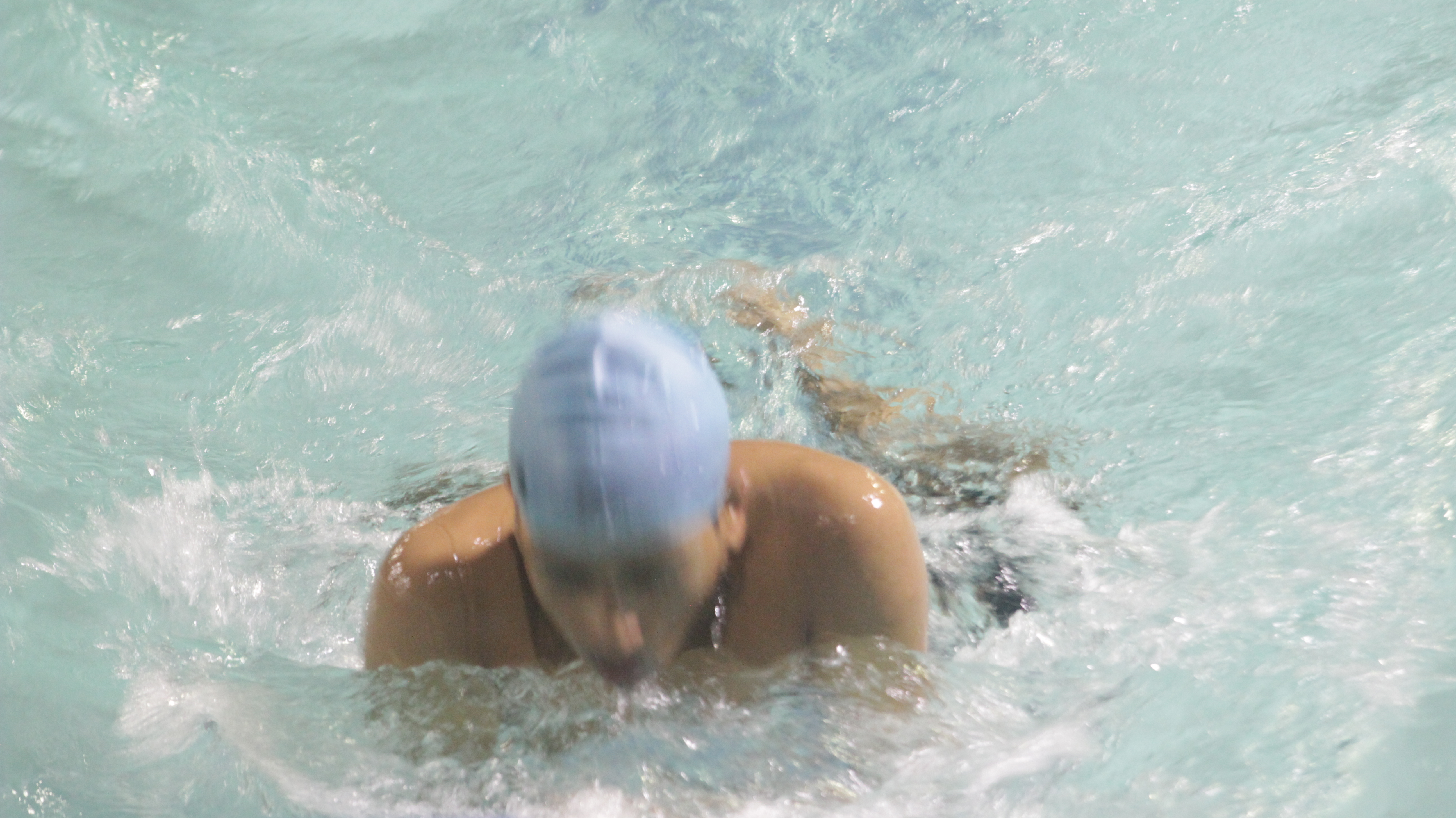 Swimmer at the wall